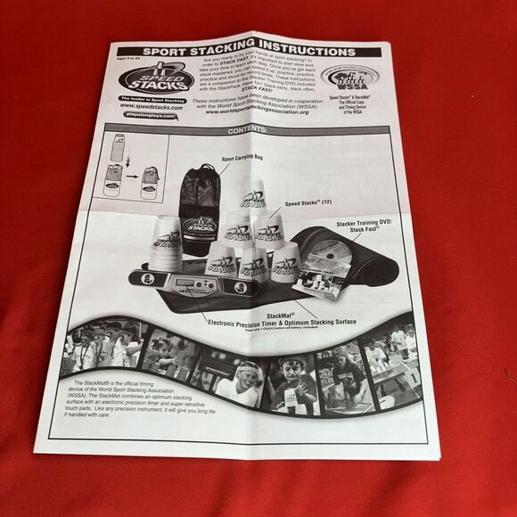 1 Set - 2006 Speed Stacks 12 Green Cups Official WSSA  Mat W/ Cup Bag (No Timer) - Picture 8 of 9